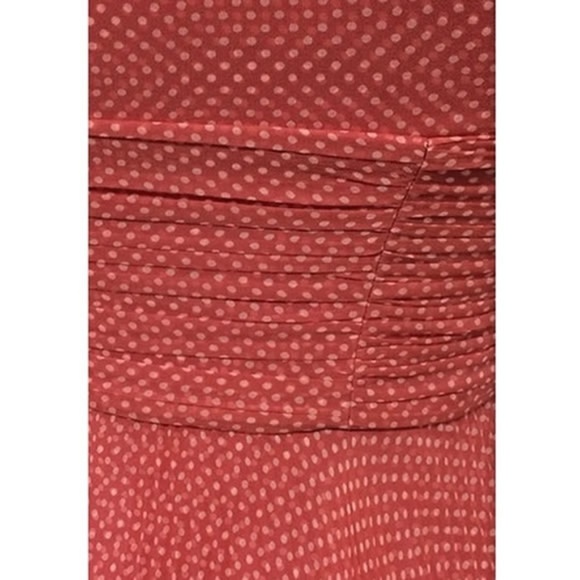 LAUNDRY SHELLI SEGAL Red & Salmon Polka Dot Dress - Picture 4 of 4